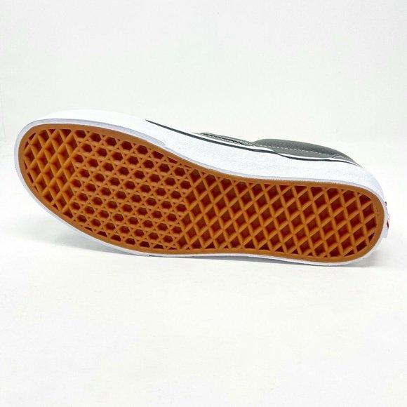 Vans Classic Slip On Charcoal Gray White Womens Casual Shoes - Picture 5 of 5